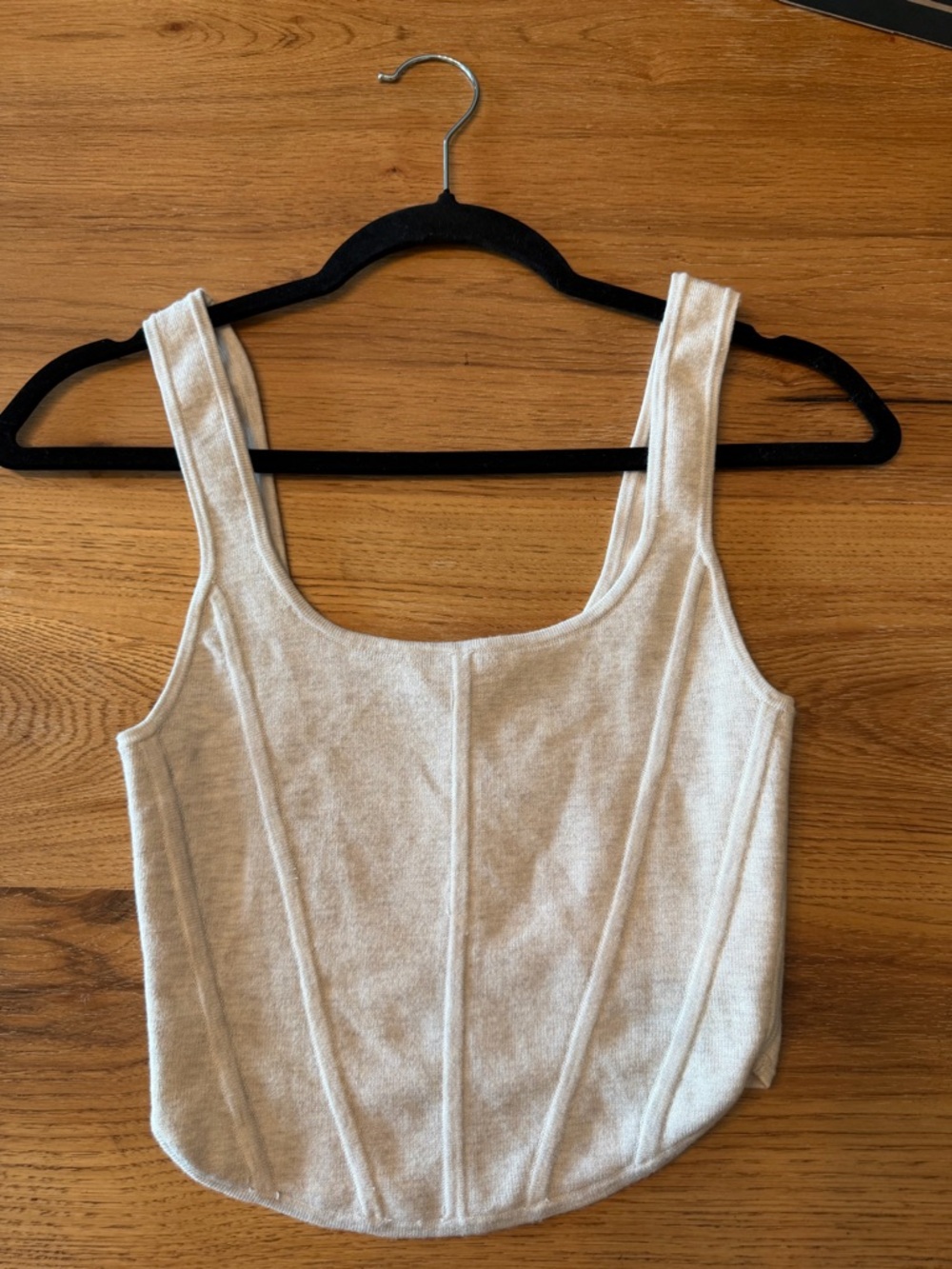 Aritzia Wilfred Natalie Sculpt Knit Corset Tank – Cream – M